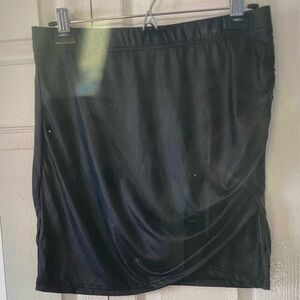 Zara Black Satin-Effect Mini Skirt